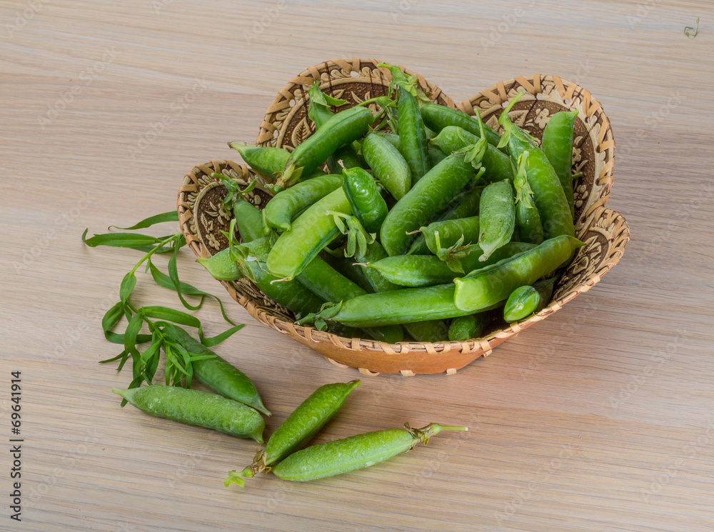 Green fresh peas