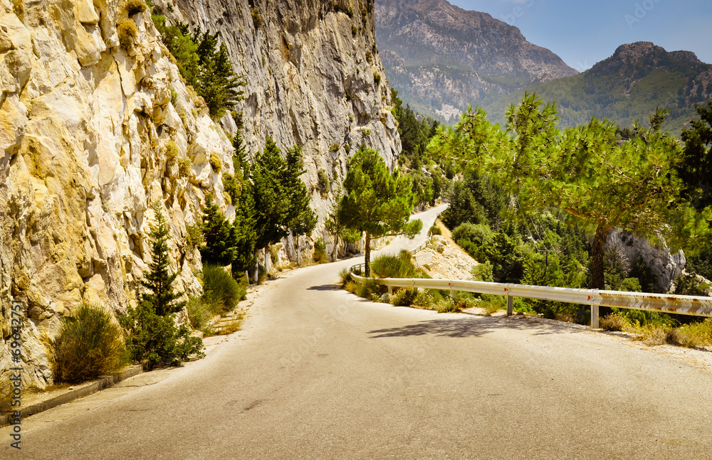 Mounatin road in Greece