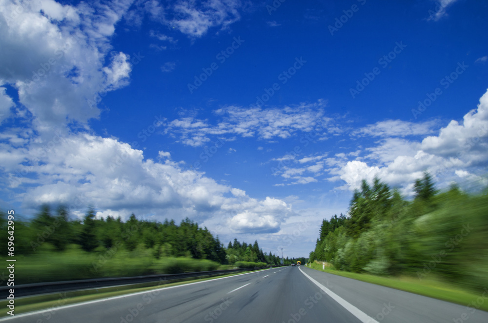Fototapeta premium Fast driving on the highway