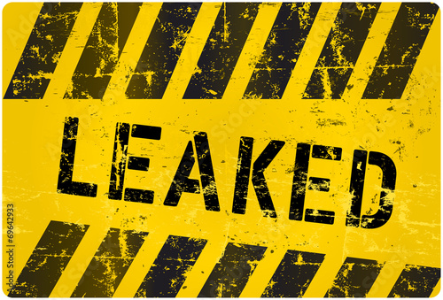 leak sign, worn and grungy, vector illustration