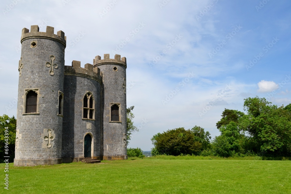 Building from Blaise Castle and sky