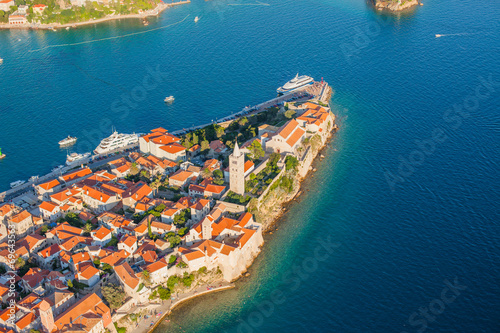 Fototapeta Naklejka Na Ścianę i Meble -  aerial view of Croatia coast line. Rab island