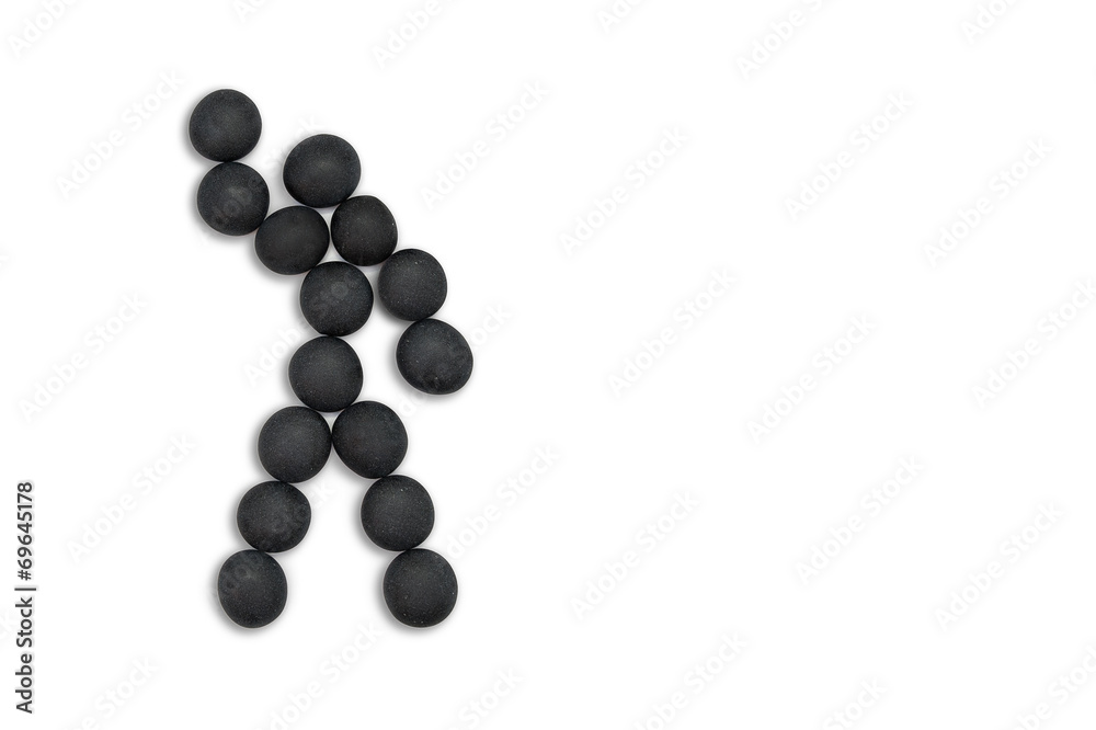 Abstract figure with hello gesture Abstract figure with hello gesture