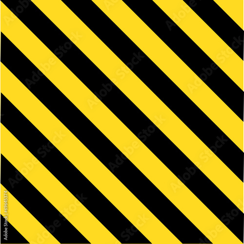 Industrial striped road warning yellow-black pattern vector