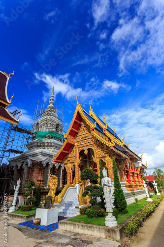 Wat Khrua Khrae temple in Chiang Rai at sunny day photo