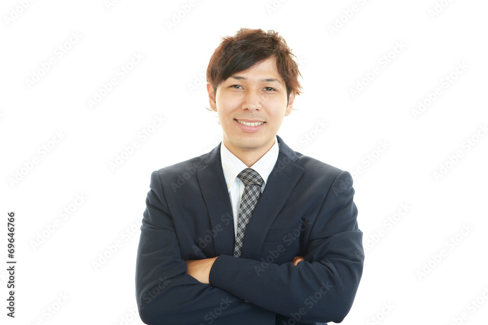 笑顔のビジネスマン 笑顔のビジネスマン