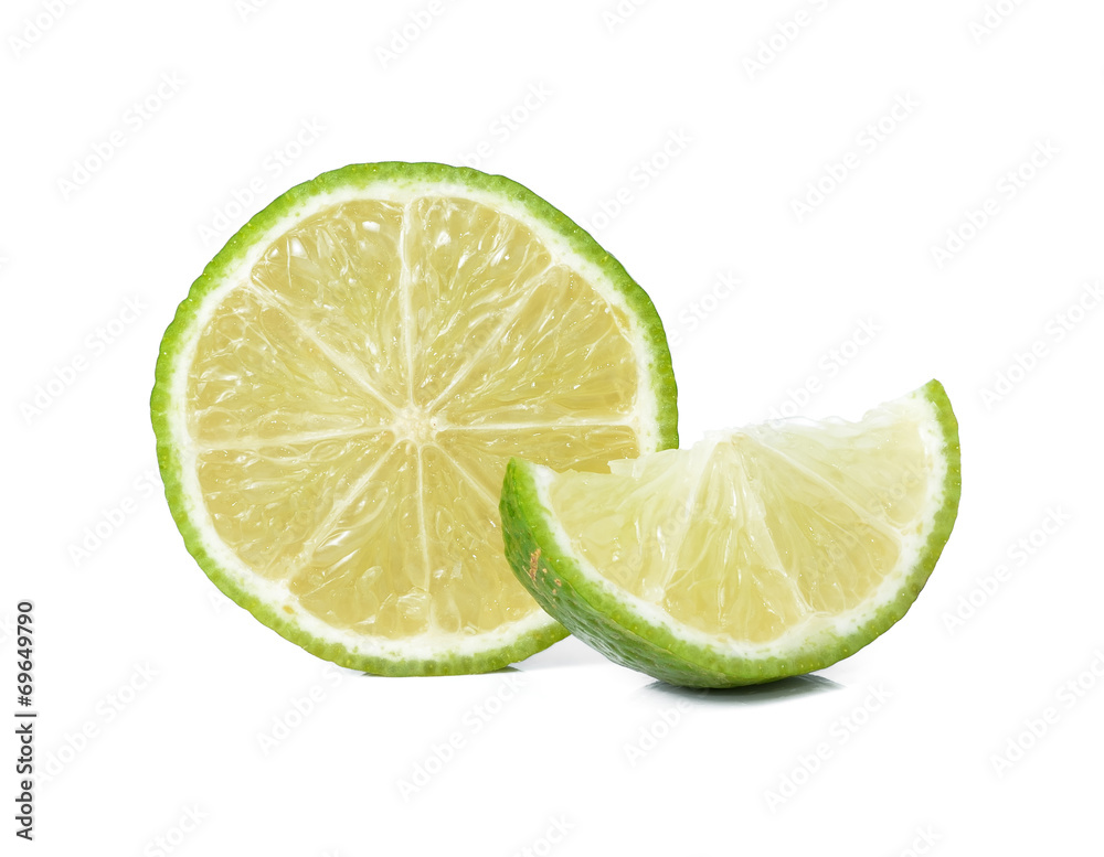 lime fruit isolated on white background