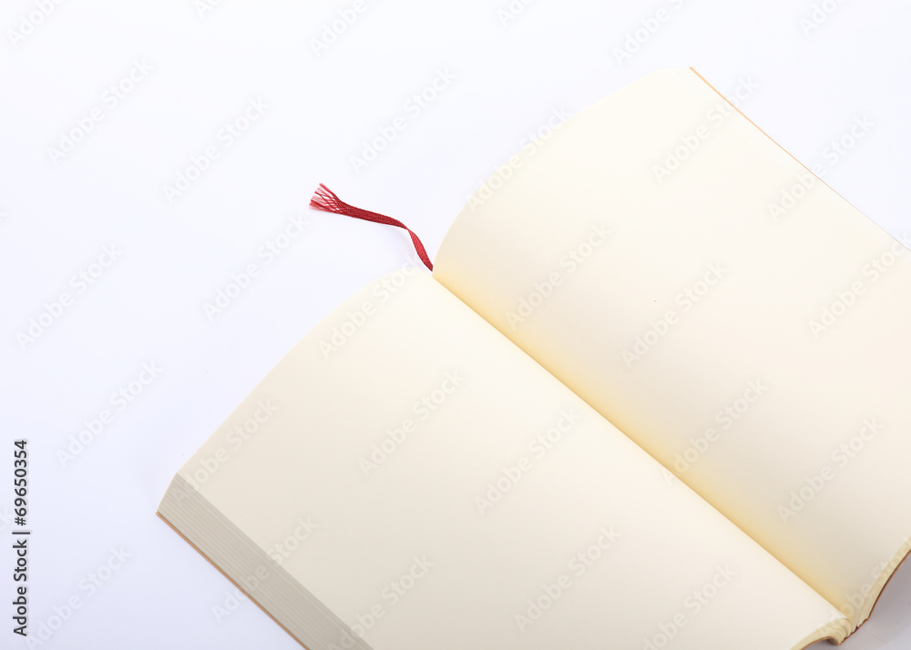 Naklejka premium open book paper blank isolated