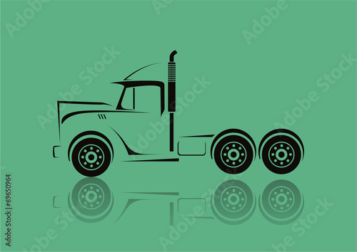 Truck symbol vector. Freight transportation.