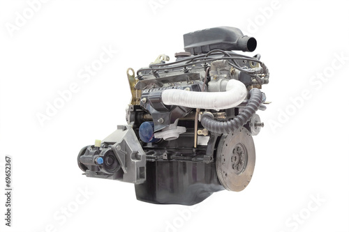 The image of an engine isolated under the white background