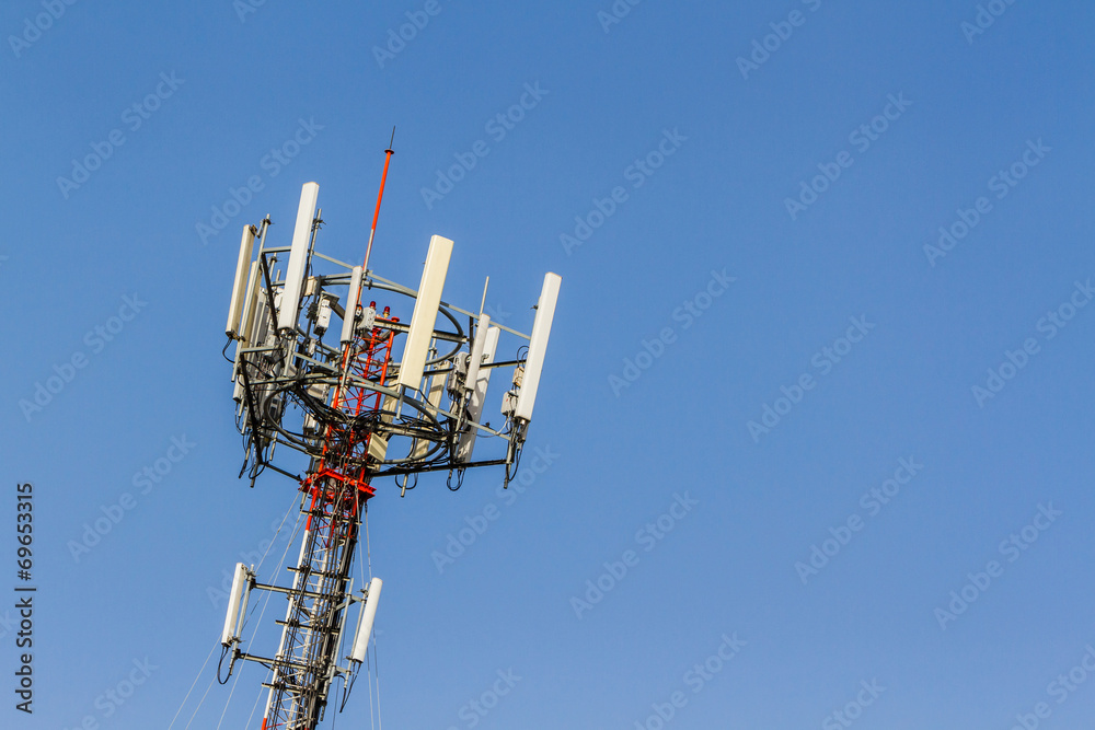 Mobile phone Telecommunication Radio antenna Tower. Mobile phone Telecommunication Radio antenna Tower.