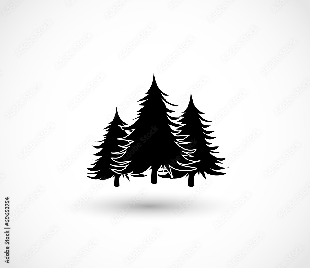 Obraz premium Forest icon vector