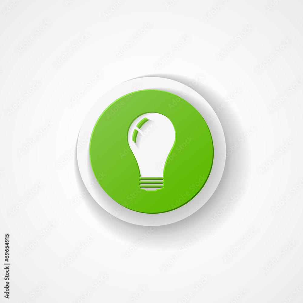 Green bulb web icon Green bulb web icon