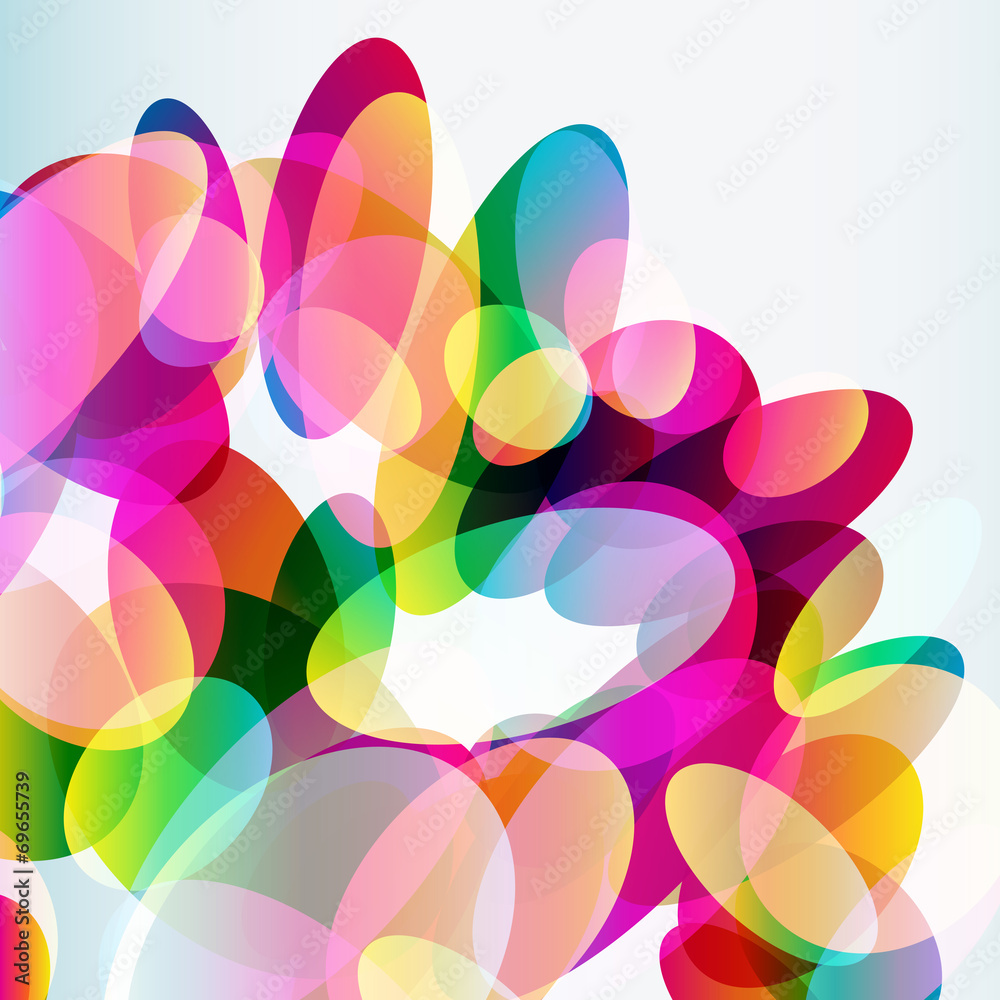Abstract colorful  background made of transparent elements.