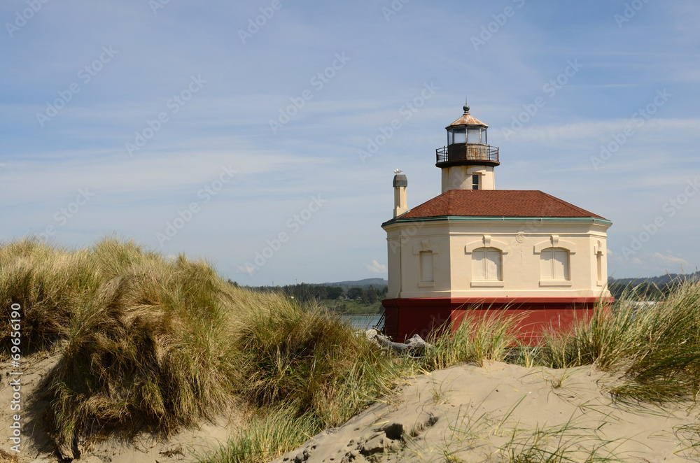 Coquille River Lighthouse, 1896, on the southern Oregon coast ne