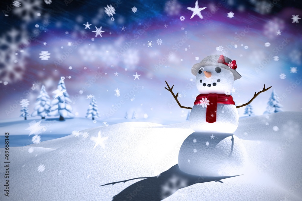 Fototapeta premium Composite image of snow man