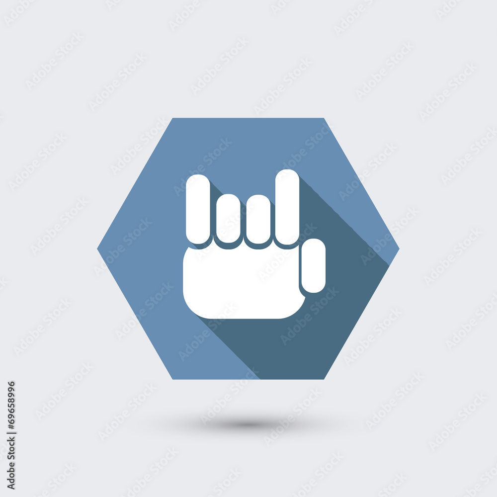 vector modern flat icon with long shadow.