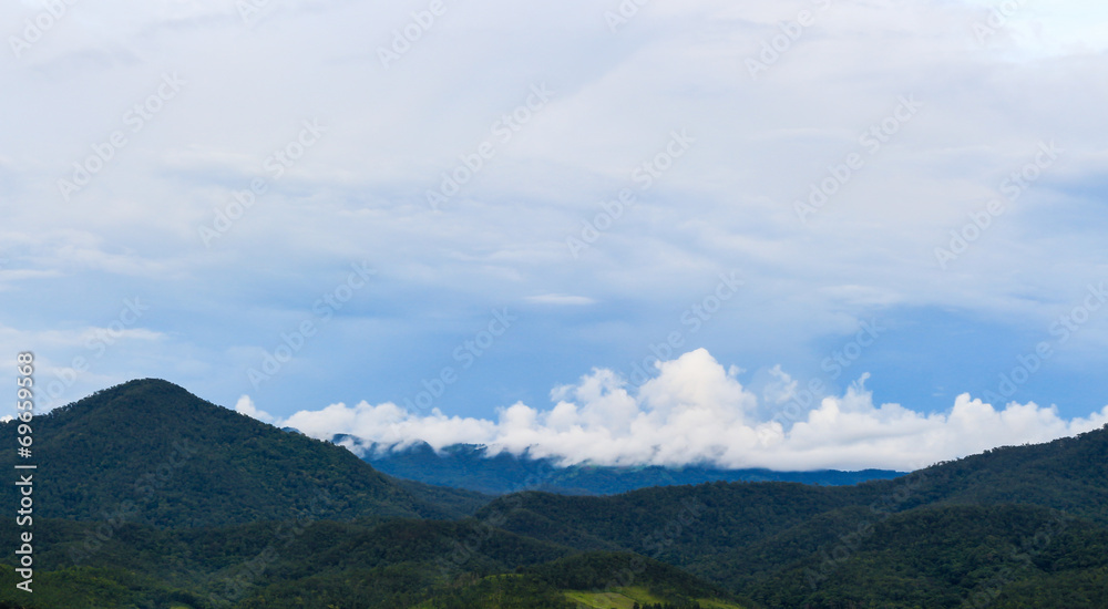 Sky and mountain