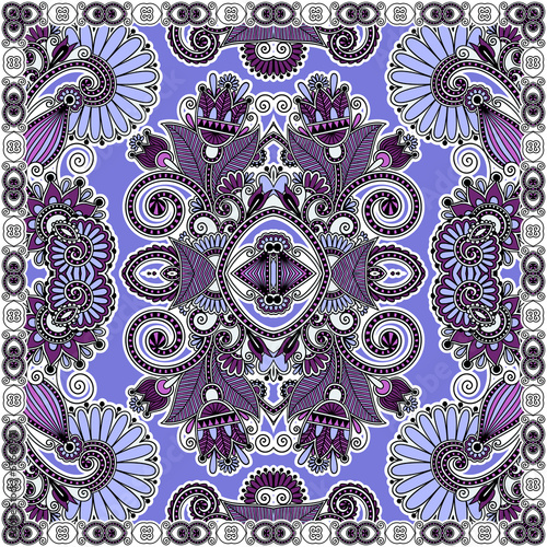 Traditional ornamental floral paisley bandanna