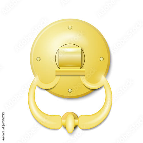 Golden door knocker