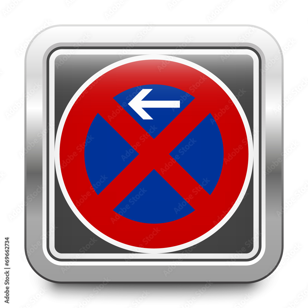 Absolutes Haltverbot Anfang – Halteverbot, metallic button Absolutes Haltverbot Anfang – Halteverbot, metallic button