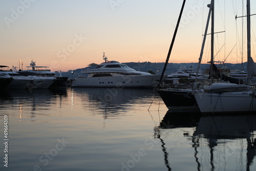 France Riviera, the marine Bay with yachts and boats