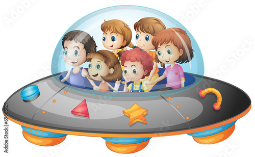 Children in spaceship