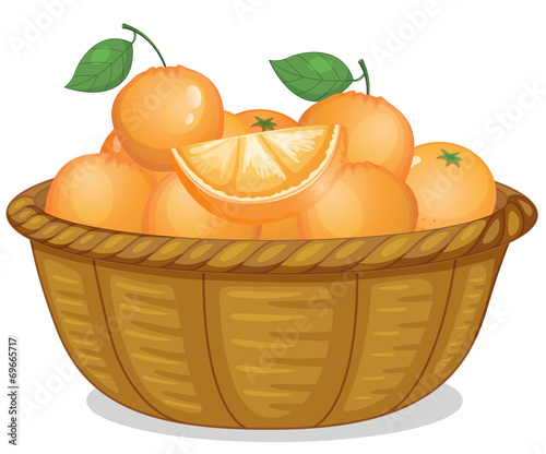 Basket of oranges