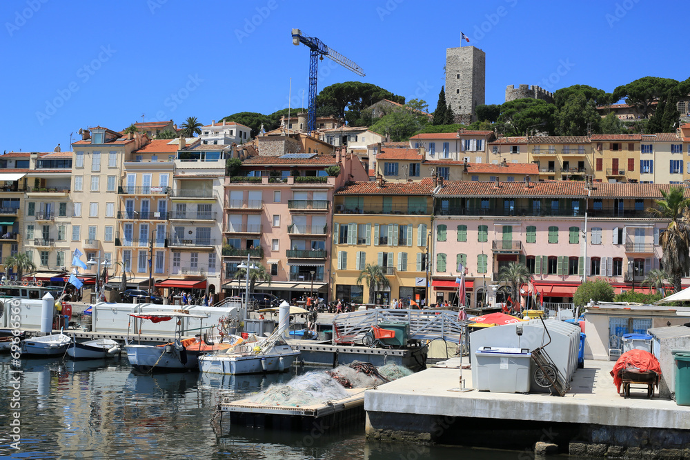 France Riviera, the marine Bay with yachts and boats