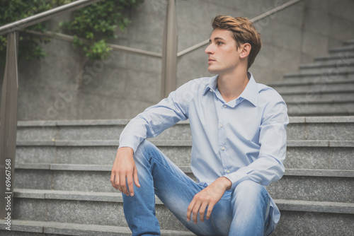 young model hansome blonde man © Eugenio Marongiu