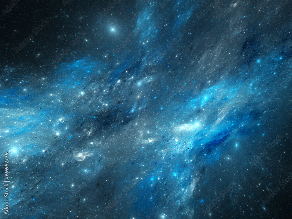 Fototapeta premium Blue nebula in space
