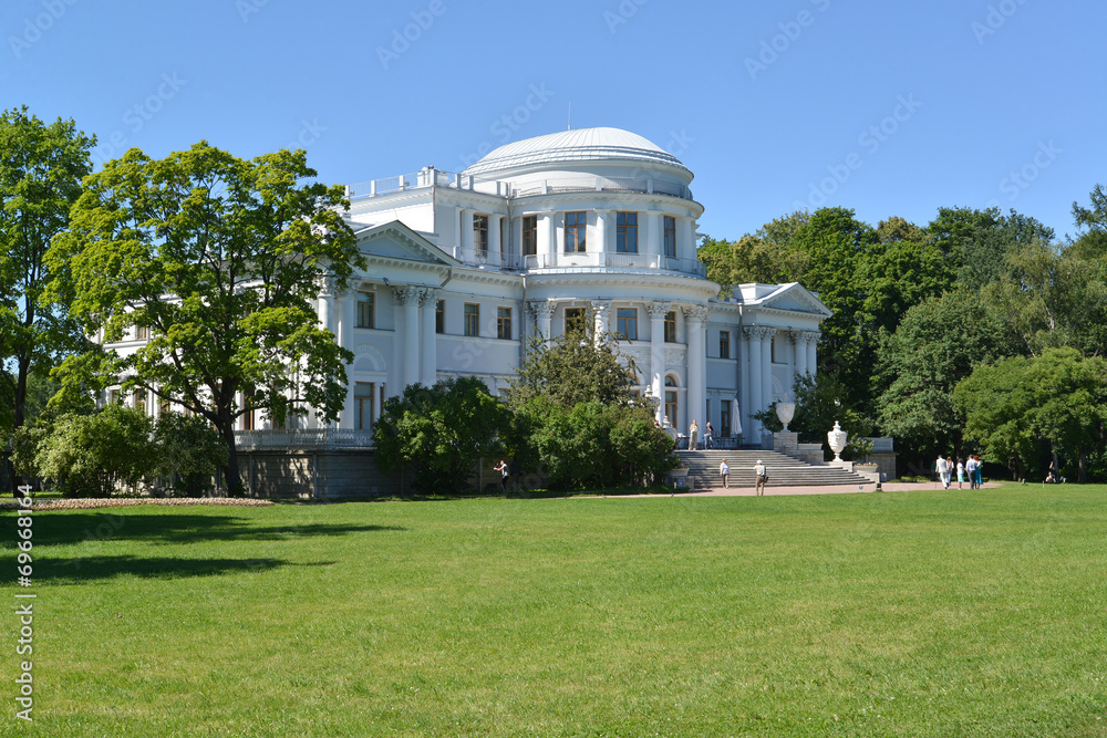 Yelagin Palace in a summer sunny day. St. Petersburg