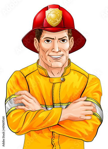 Happy fireman