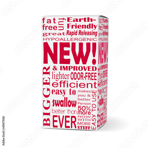 new word on product box