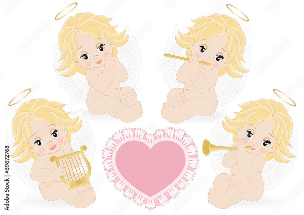 set of small angels set of small angels