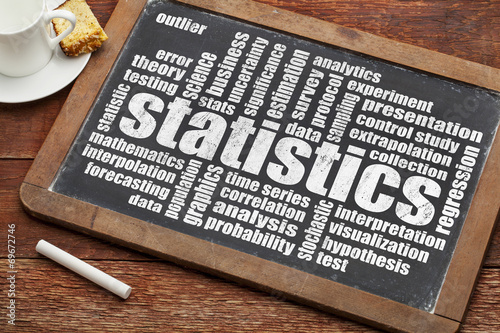 Fotografie statistics word cloud