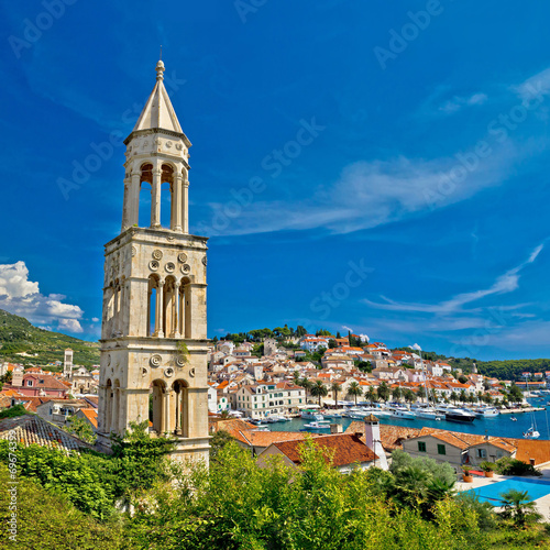 Island town of Hvar waterfront