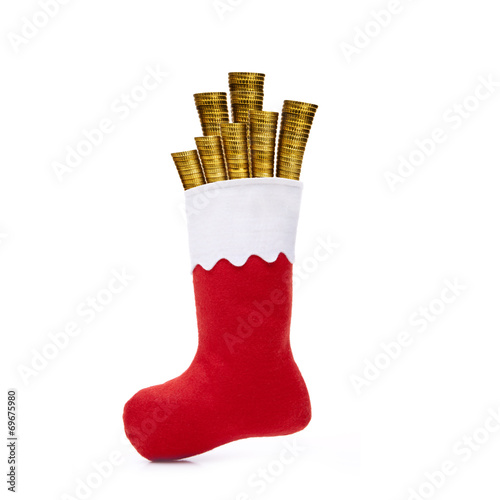 Nikolausstiefel mit Münzen