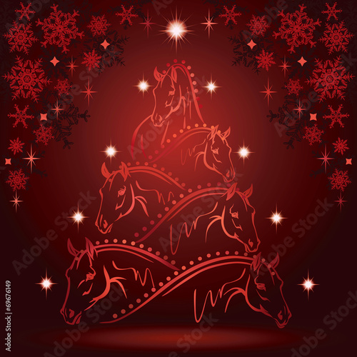 Horse lovers christmas tree 3: sport horses
