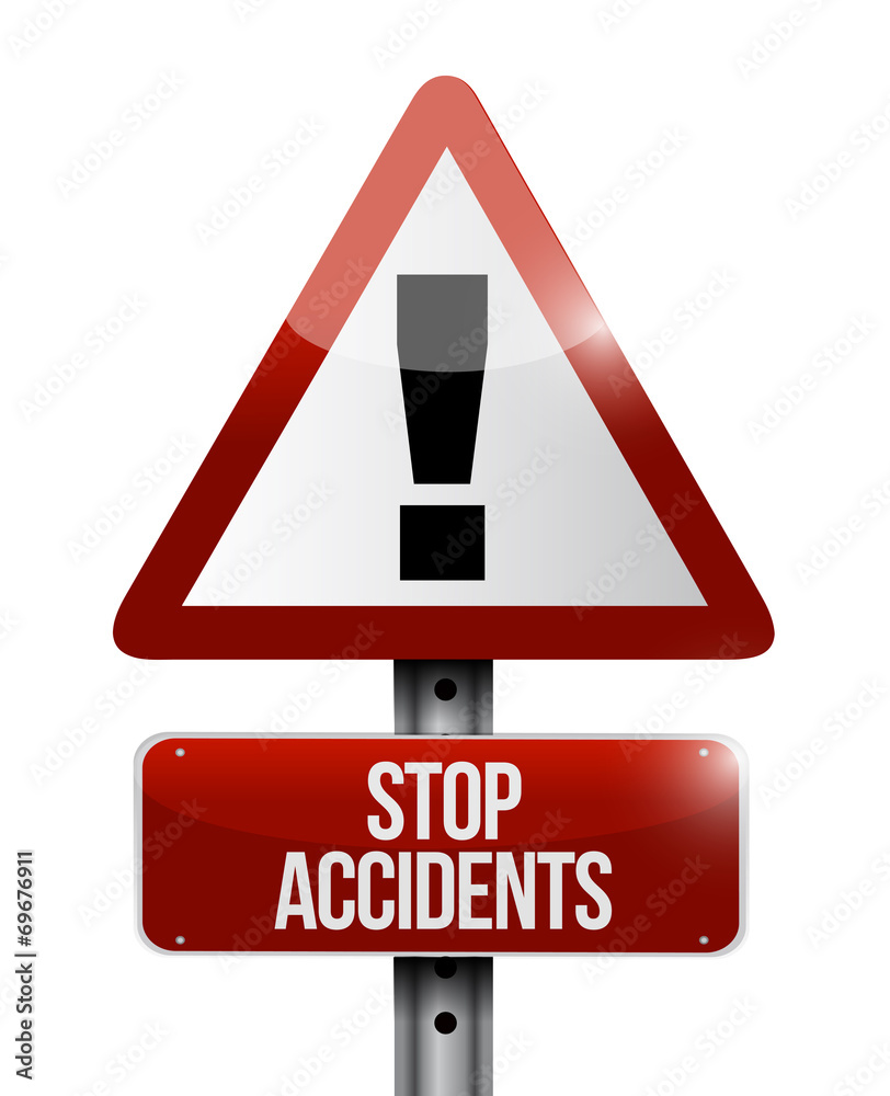 stop accidents warning illustration design stop accidents warning illustration design