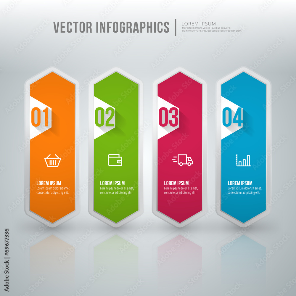 Vector abstract infographic design. Workflow layout template