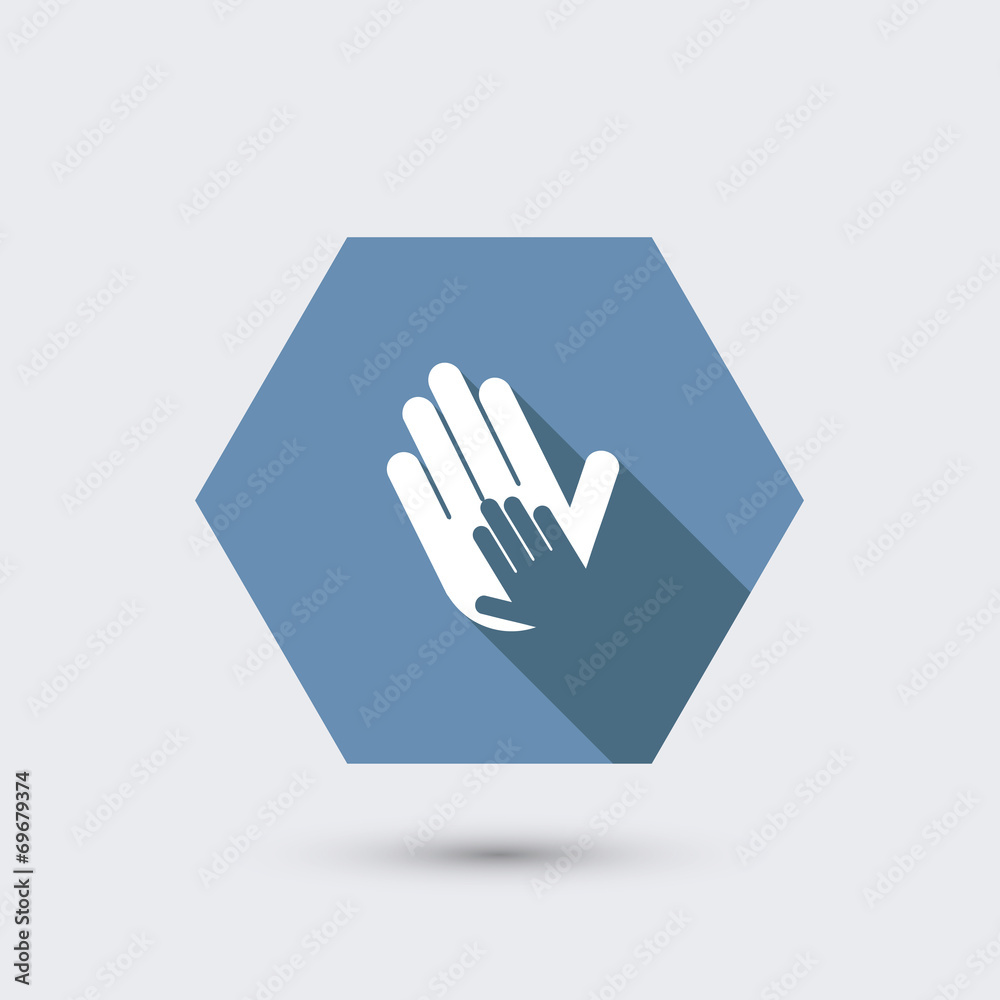 Obraz premium vector modern flat icon with long shadow.