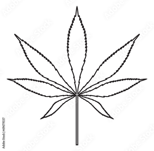 Cannabis leaf outline