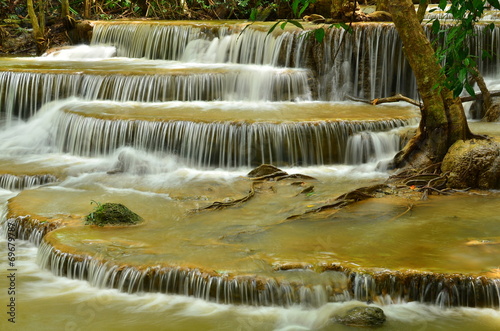 Fototapeta Naklejka Na Ścianę i Meble -  Waterfall in Green Forests