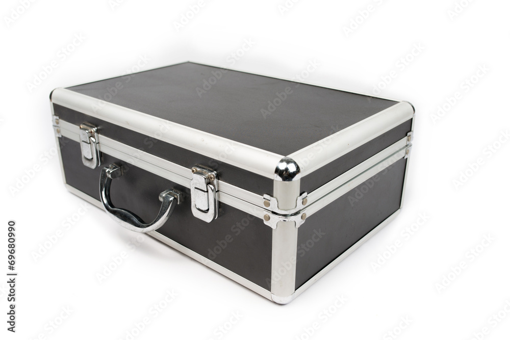 Suitcase for cosmetics isolated on white background Suitcase for cosmetics isolated on white background