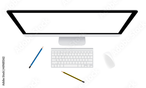 Monitor and keyboard