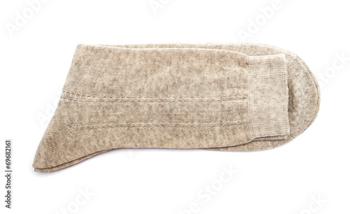 Pair of gray socks isolated on a white background