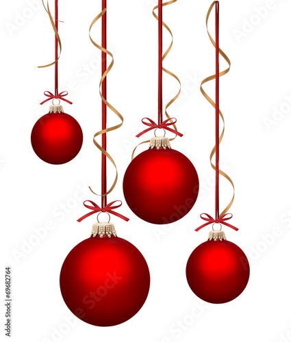 Rote Weihnachtskugeln