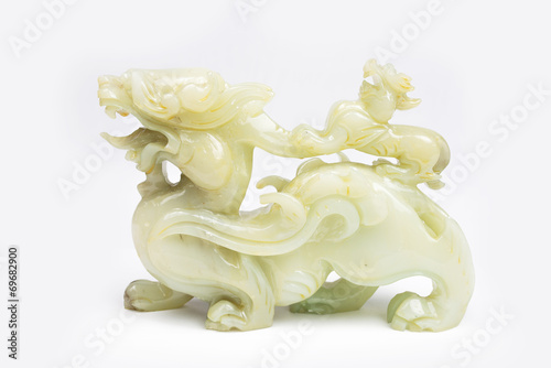 Jade Kylin - Chinese Unicorn, Clipping Path Included photo