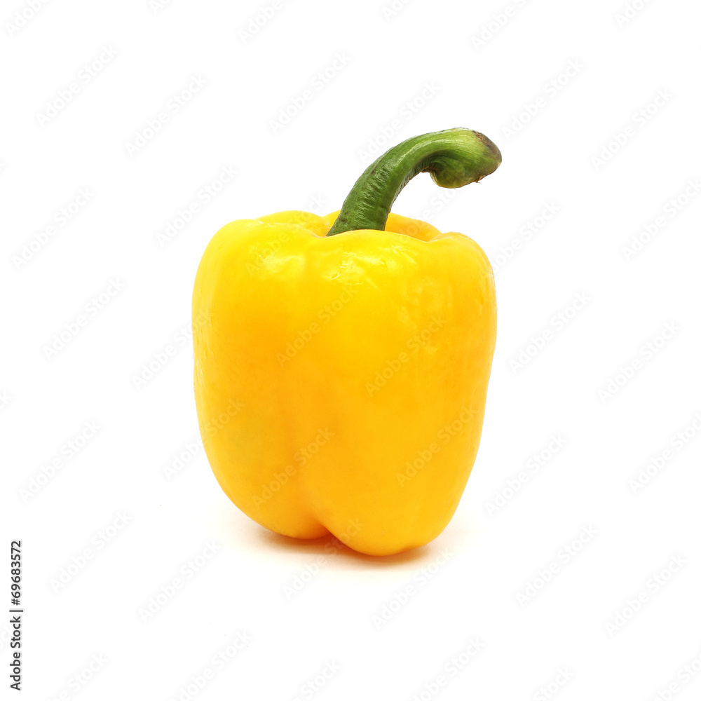 sweet yellow pepper isolated on white background sweet yellow pepper isolated on white background
